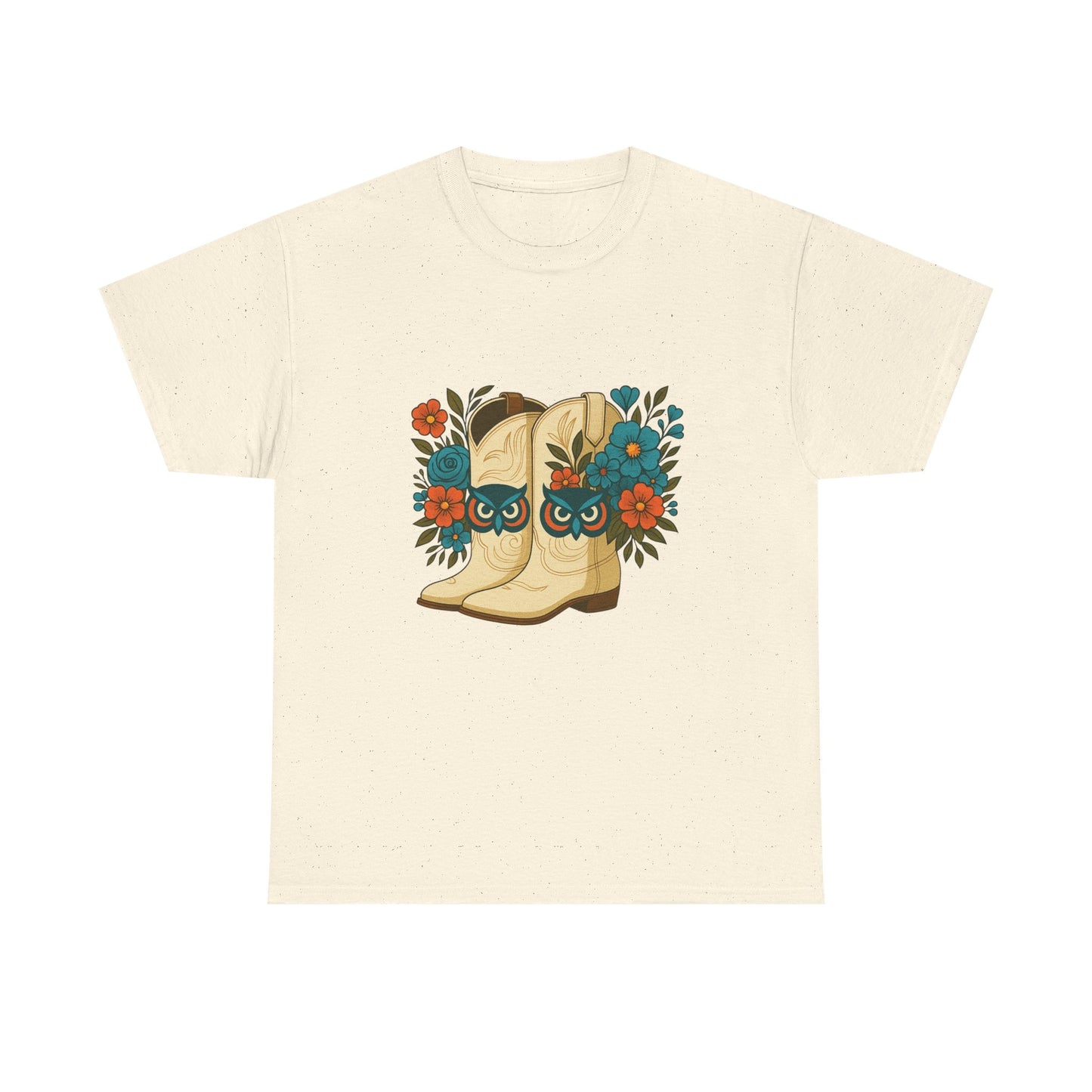 Floral Cowboy Boots Tee, Perfect for Country Music Lovers, Western Style Gift, Casual Outfit, Boho Fashion, Farmhouse Decor