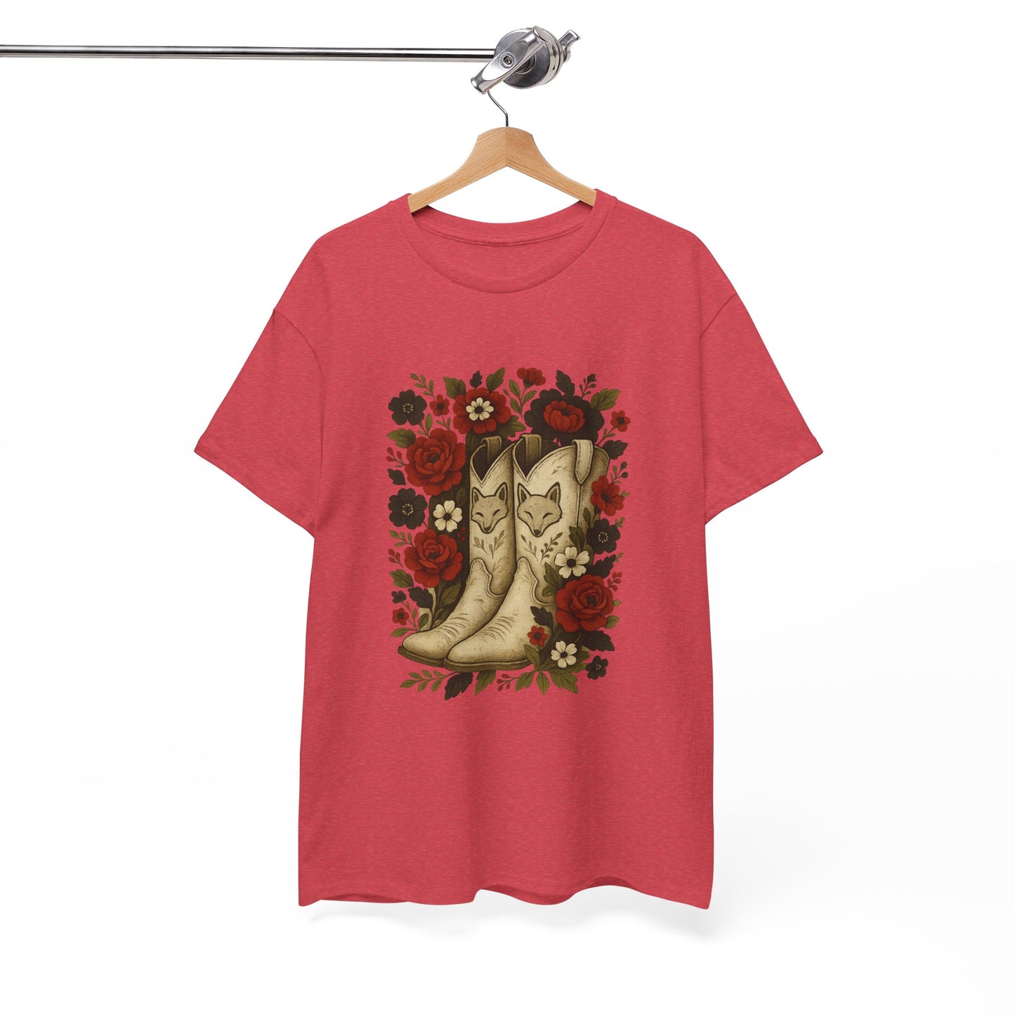 AR State Red Wolves Vintage Floral Cowboy Boots Tee