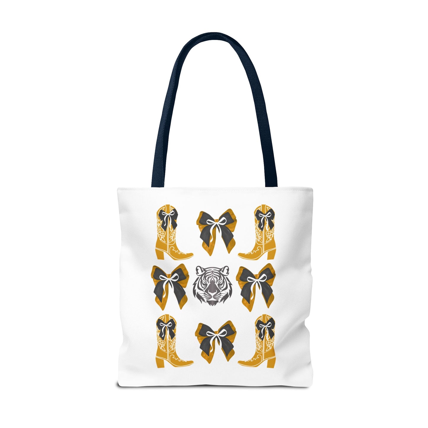 Mizzou tigers tote bag, missouri game day, Stylish Tote Bag with Boots and Tiger Design, missouri fan gift, missouri tigers alumni, graduation gift, mo tigers