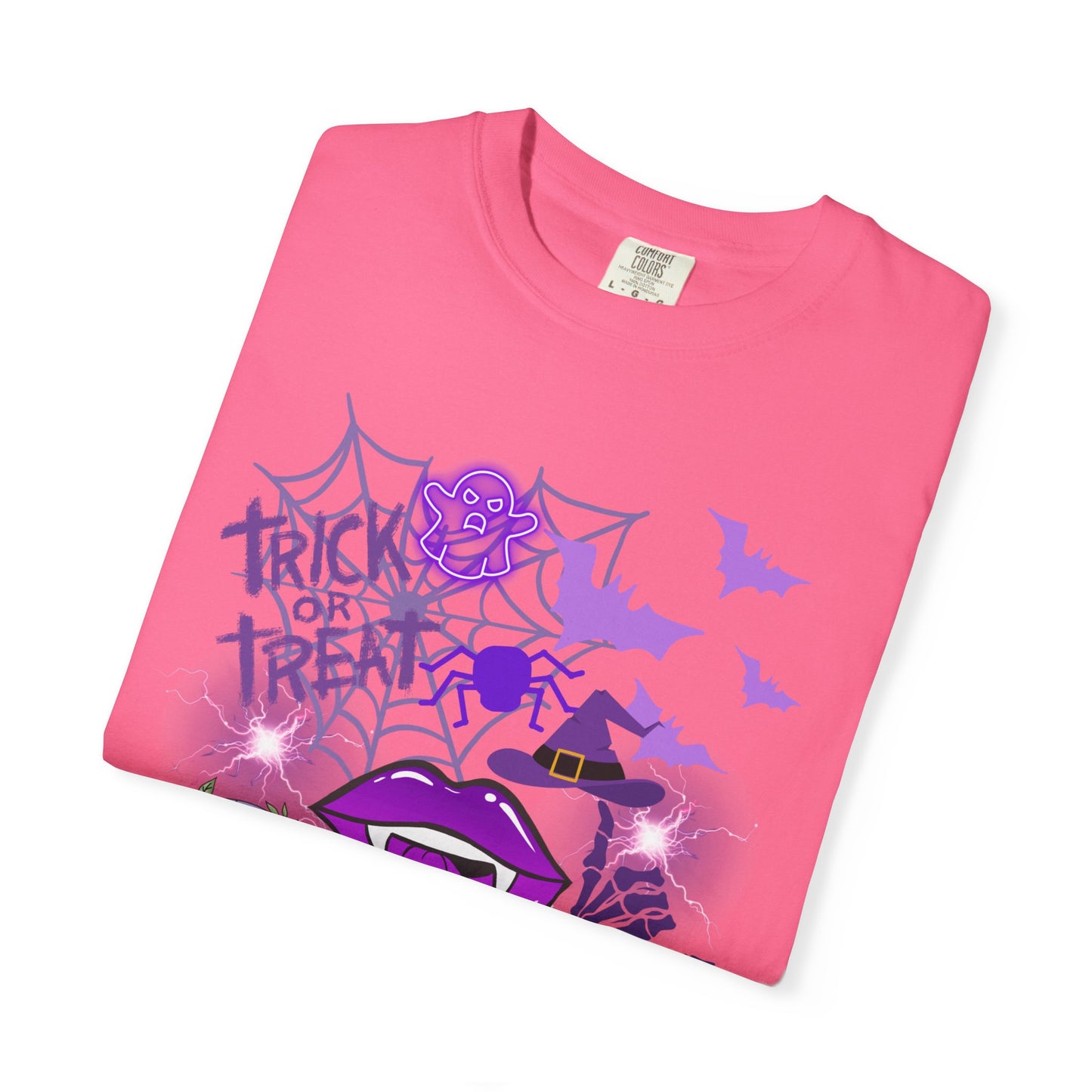 Spooky Purple Vibes Halloween Graphic T-Shirt, Fun Unisex Tee for Spooky Season, Trick or Treat, Boo! Shirt, Halloween Party Wear, Gift Idea
