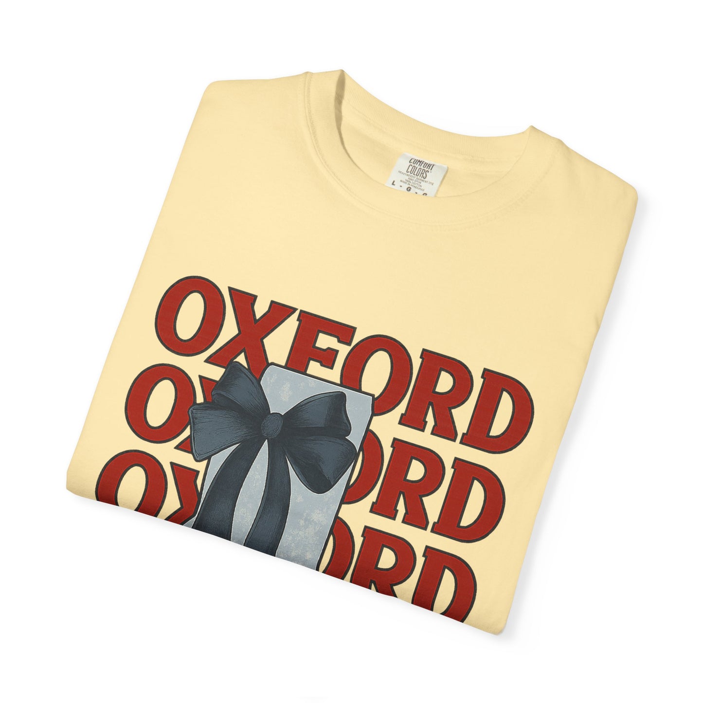 Oxford Bow Graphic Tee, Casual Unisex T-shirt, Gift for Students, College Apparel, Trendy Fashion Top, Birthday Gift