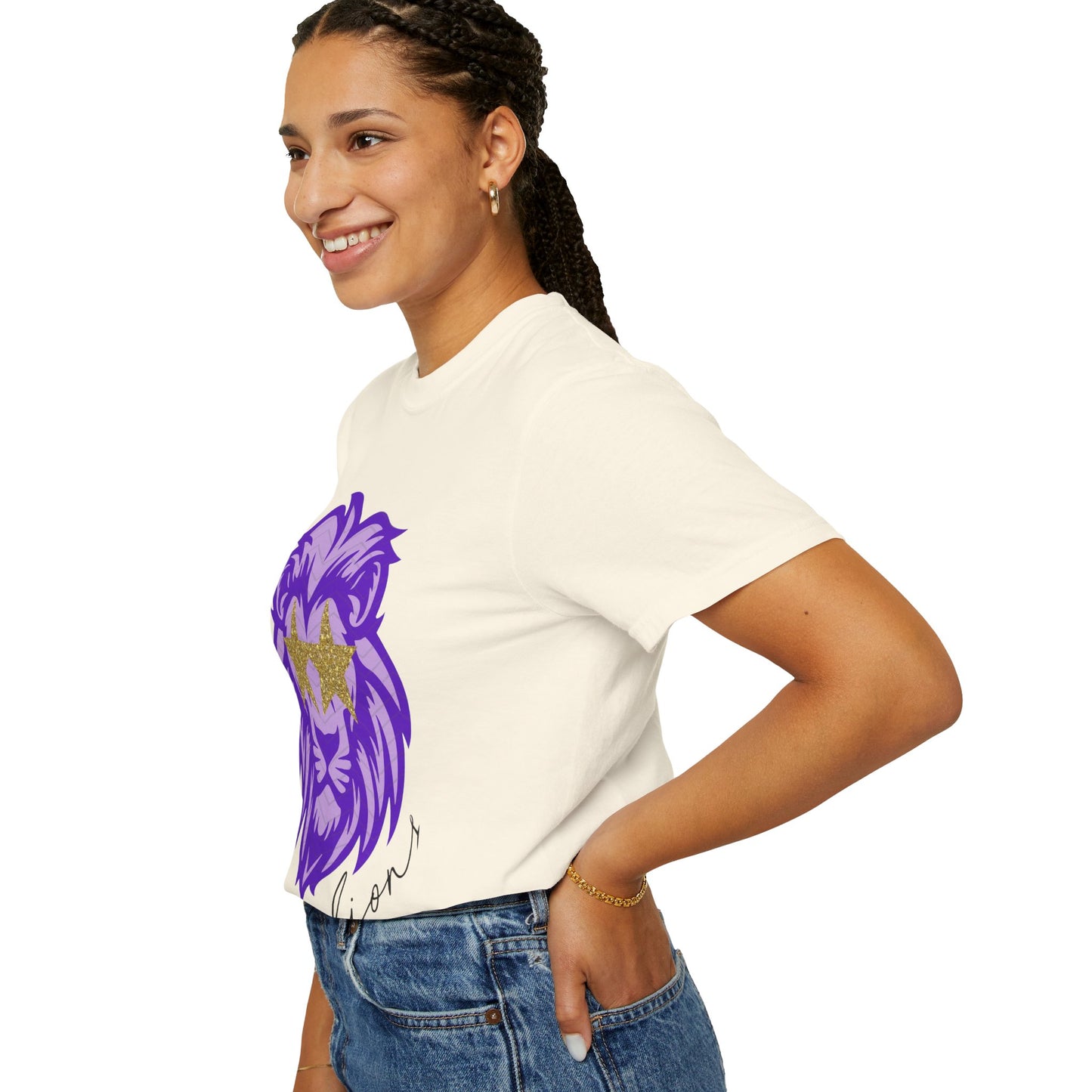 Purple Lion Graphic T-Shirt