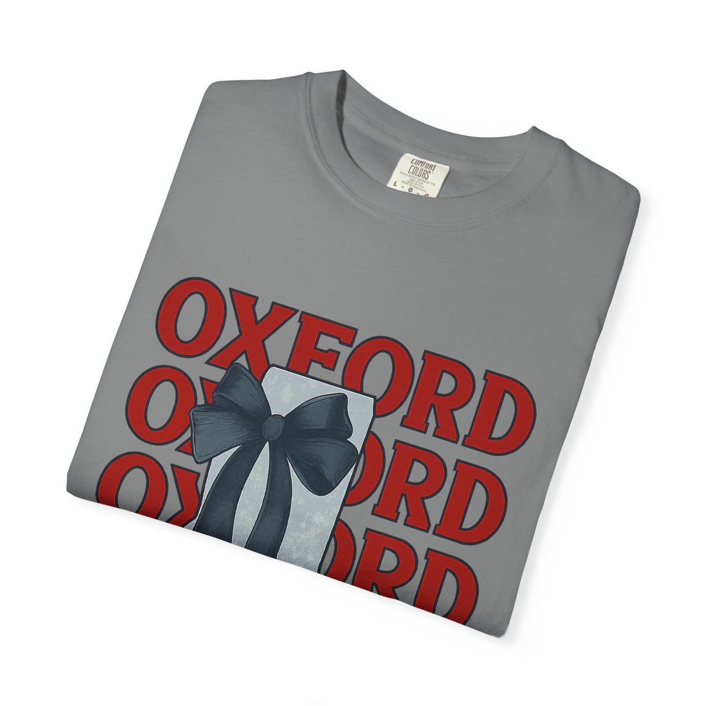 Oxford Bow Graphic Tee, Casual Unisex T-shirt, Gift for Students, College Apparel, Trendy Fashion Top, Birthday Gift
