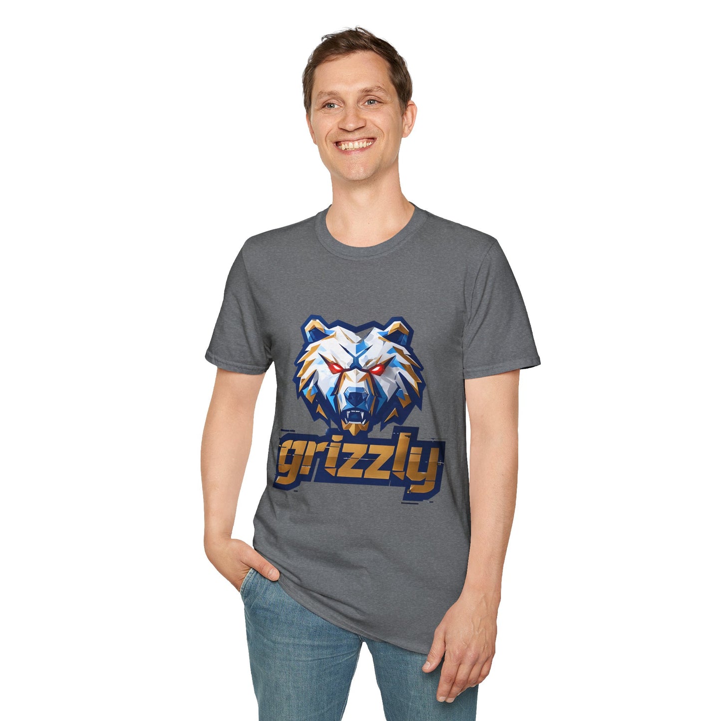 Grizzly Memphis Bear Graphic Tee, Unisex Softstyle T-Shirt, Memphis Basketball Fan, Memphis Grizz, 901, Go Grizz
