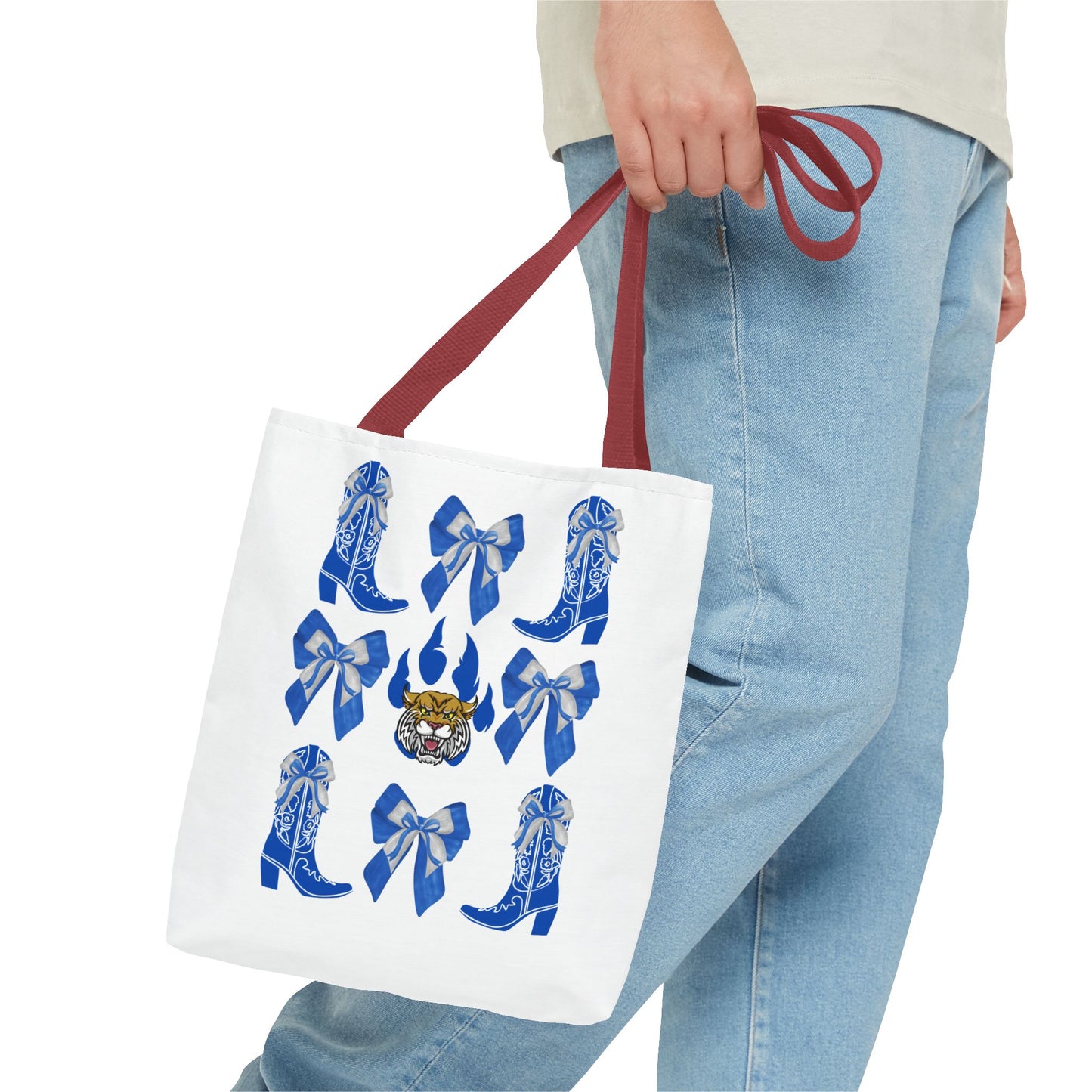 KY wildcats Stylish Blue Cowboy Boots Tote Bag, Kentucky Wildcats Fan, Kentucky Game Day, UK Wildcats, Kentucky Alumni, Graduation Gift, Lexington KY Gift