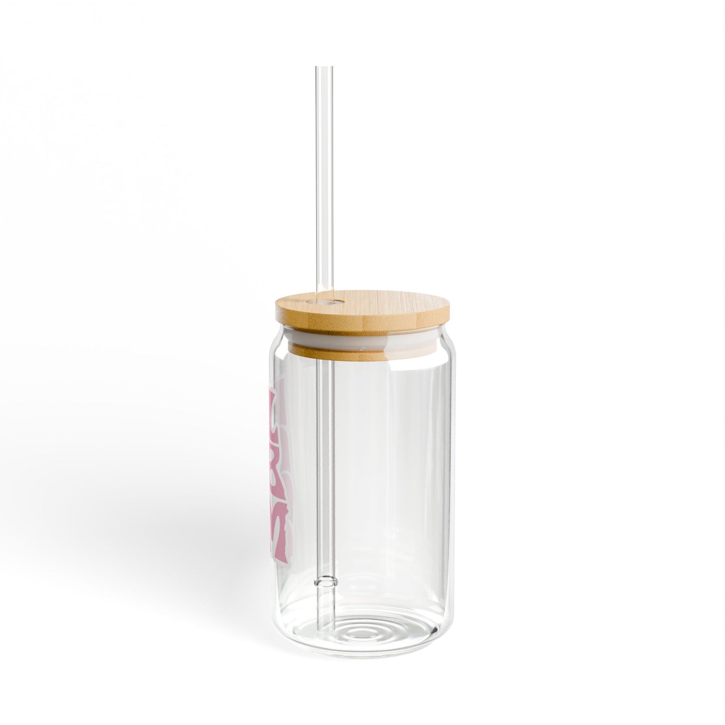 Alabama Stylish Glass Sipper with Bamboo Lid - Perfect for Smoothies, Juice, and Drinks, Eco-Friendly, Unique Gift, Home Decor, Outdoor Activities