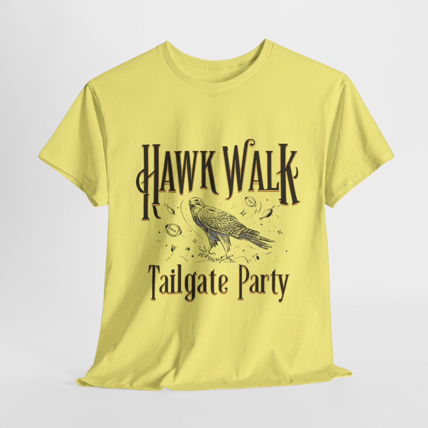 Hawk Walk Tailgate Tee, Unisex Cotton Shirt, Outdoor Event T-Shirt, Festival Wear, Bird Lover Gift, Sports Gathering Apparel