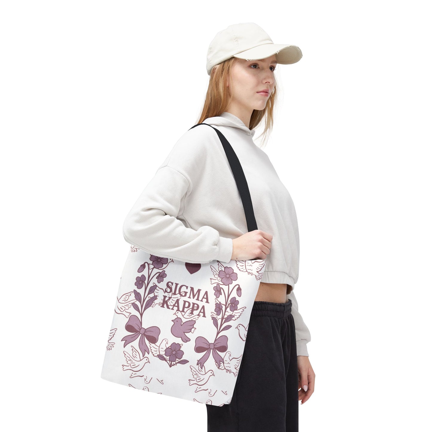 Sigma Kappa Floral Tote Bag | Sorority Gift, Eco-Friendly Carry-All, College Accessory, Stylish Shopping Bag, Chic Beach Tote