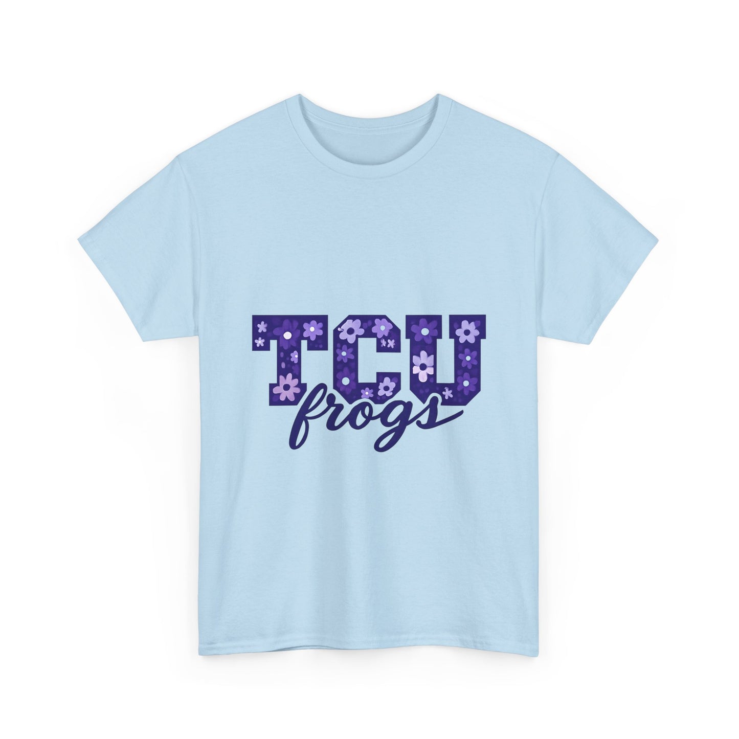 TCU Frogs Unisex Heavy Cotton Tee - College Shirt, Student Apparel, Casual Wear, Graduation Gift, Sports Fan Tee