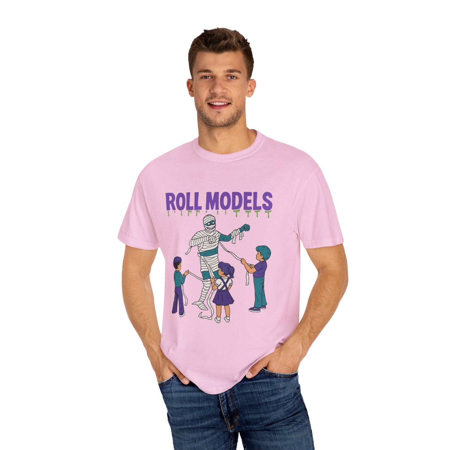 Mummy Roll Models T-Shirt, Cute Halloween Shirt, Kids Costume Tee, Family Fun Outfit, Retro Graphic Top, Vintage Style Tee