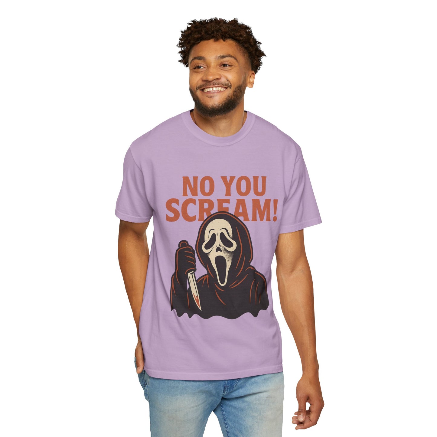 Unisex Horror-Themed T-shirt | Fun Scream Design for Halloween, Costume Parties, Movie Nights, Gift for Horror Fans