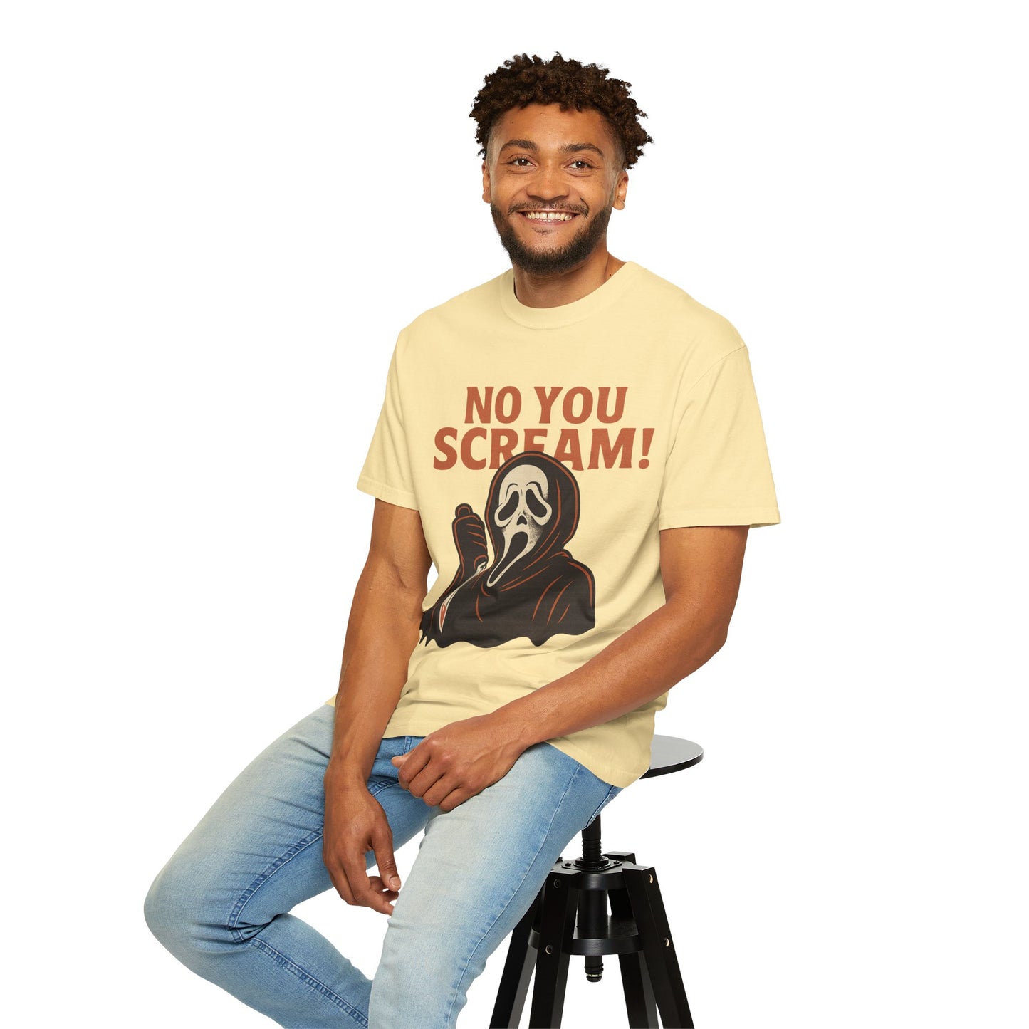 Unisex Horror-Themed T-shirt | Fun Scream Design for Halloween, Costume Parties, Movie Nights, Gift for Horror Fans