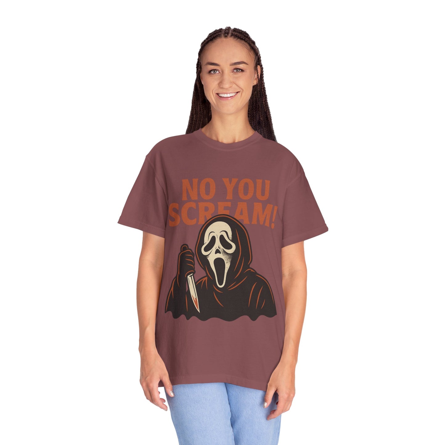 Unisex Horror-Themed T-shirt | Fun Scream Design for Halloween, Costume Parties, Movie Nights, Gift for Horror Fans