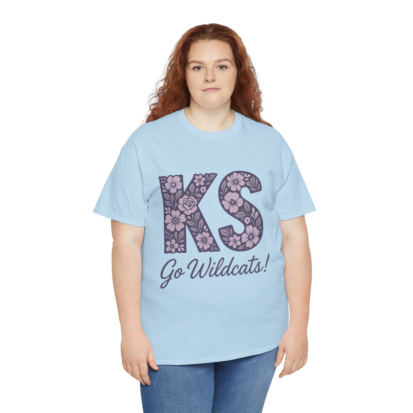 KS Floral Team Spirit Tee: Celebrate Kansas State Wildcats in Style, Perfect for Sports Events, Gifts, & Casual Wear