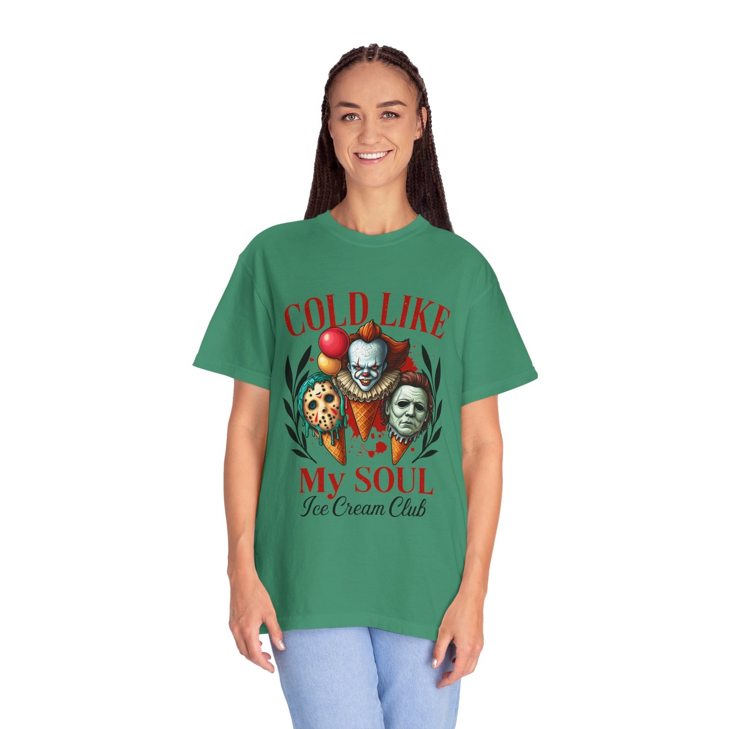 Chilling Soul T-Shirt, Vintage Horror Tee, Unisex Graphic Shirt, Ice Cream Lovers Gift, Fun Movie Merch
