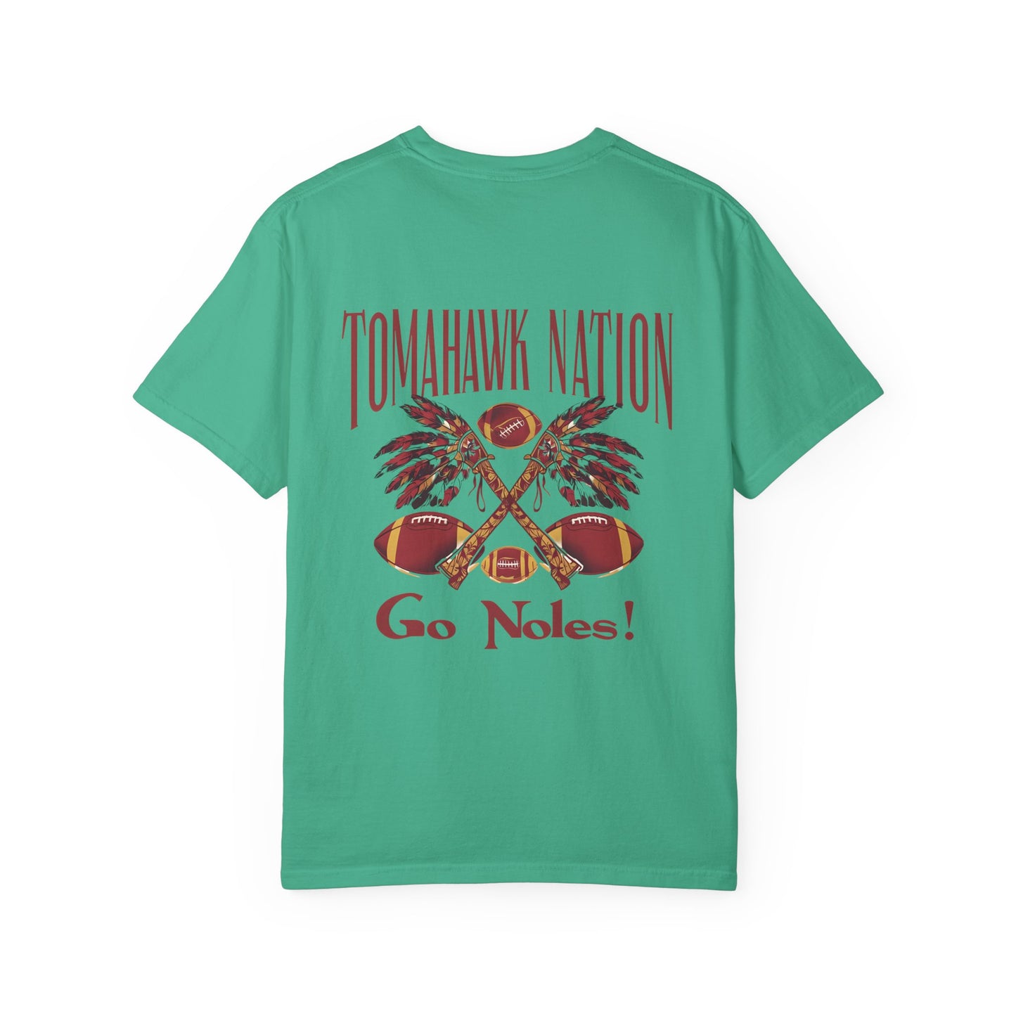 Tomahawk Nation T-Shirt, Unisex College Football Tees, Garment-Dyed Fan Apparel, Go Noles Spirit Wear, Game Day Outfit