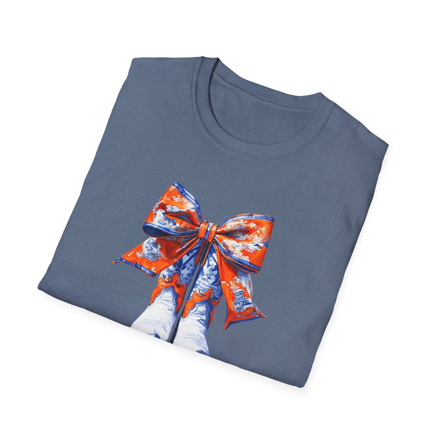 AU Coquette Boot Bow Cheerful Unisex T-Shirt with Bow Design - Perfect for Game Day, Sports Fans, Birthdays, and Casual Wear, Go Tigers!