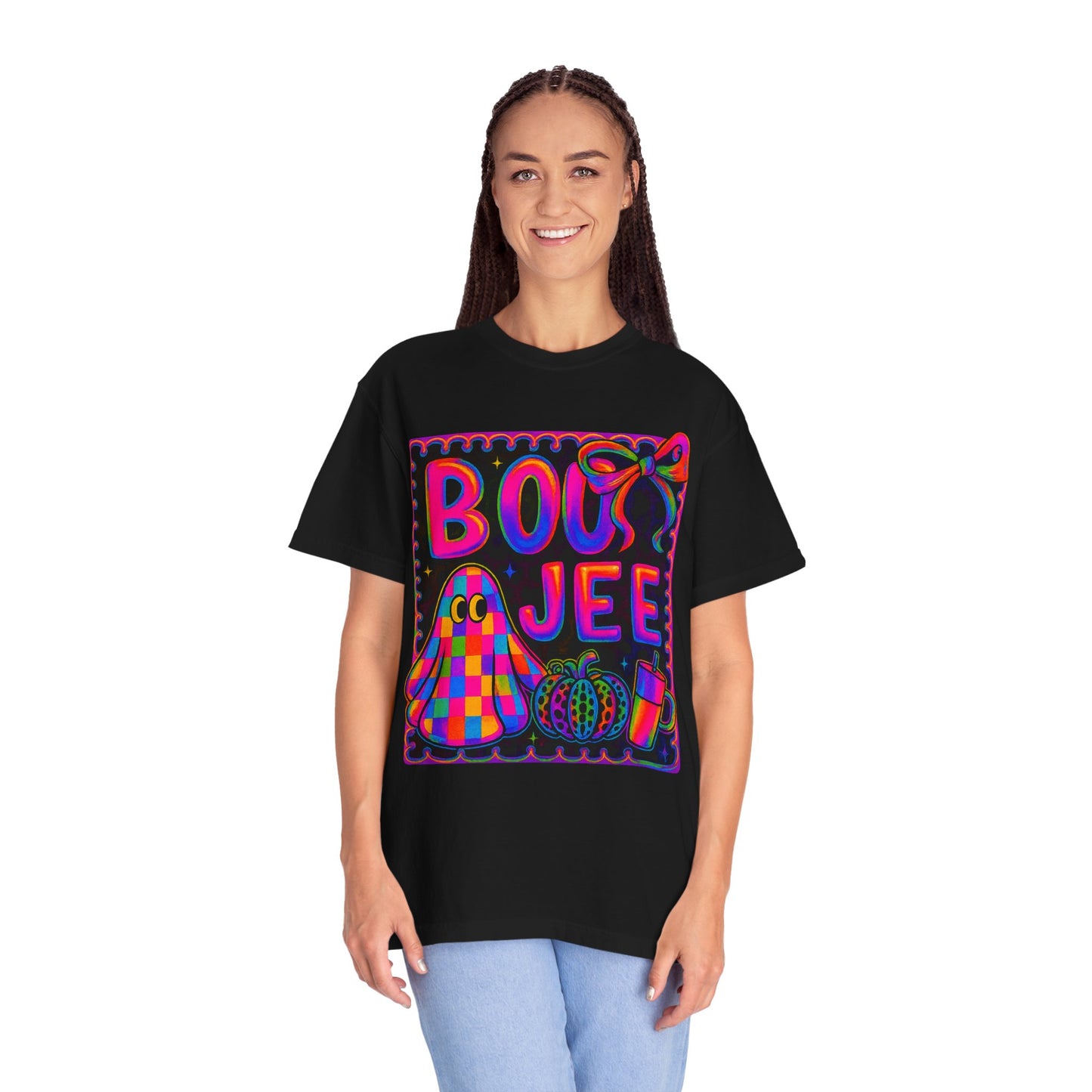 BOOJee Retro Comfort Colors, Garment-Dyed T-shirt, Colorful Graphic Tee, Unisex Streetwear, Fun Gift, Festival Fashion, Vegan Style