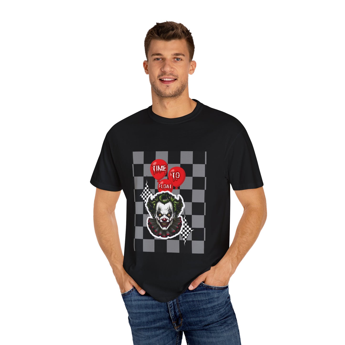 Creepy Clown Graphic T-Shirt, Halloween Costume Tee, Unisex Horror Shirt, Fun Gift for Fans, Graphic Novelty Wear, Casual Outfit
