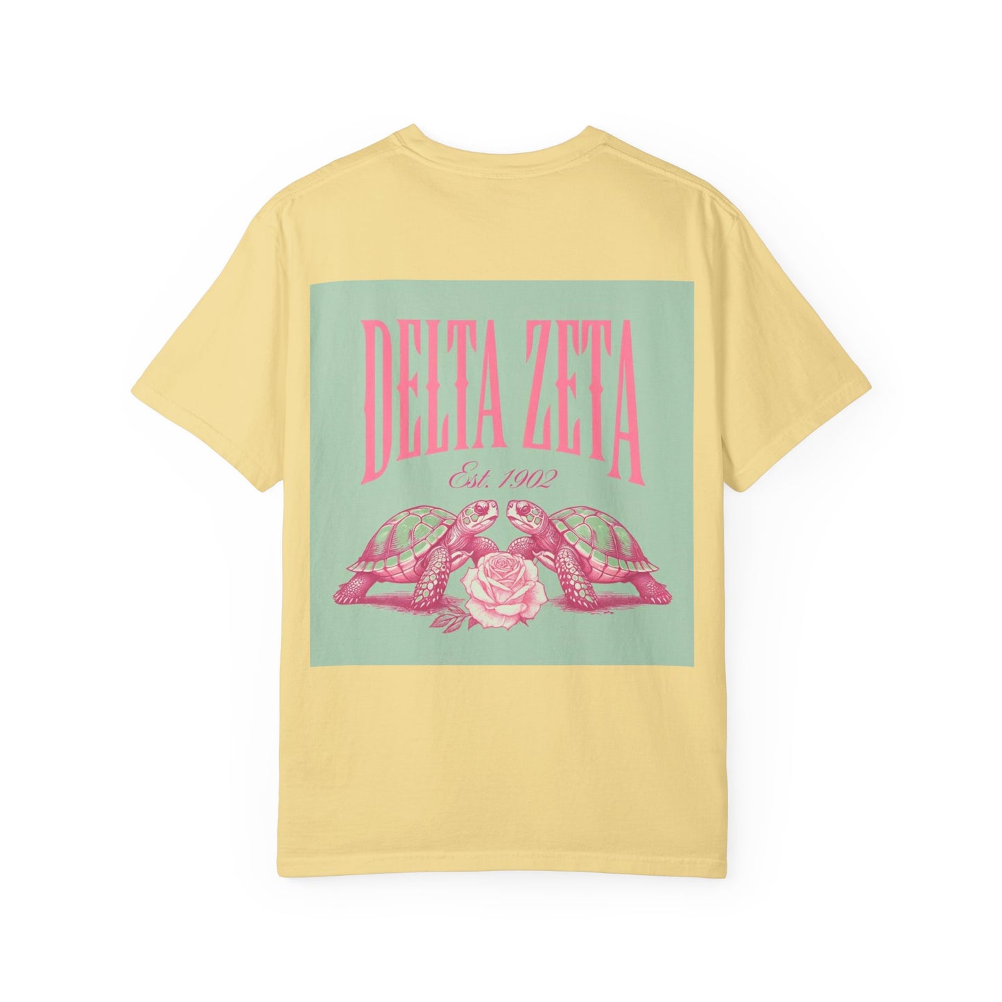 Delta Zeta Unisex T-Shirt, Sorority Shirt, Garment-Dyed Tee, Cute College Top, Sisterhood Apparel, Gift for Sorority Sisters