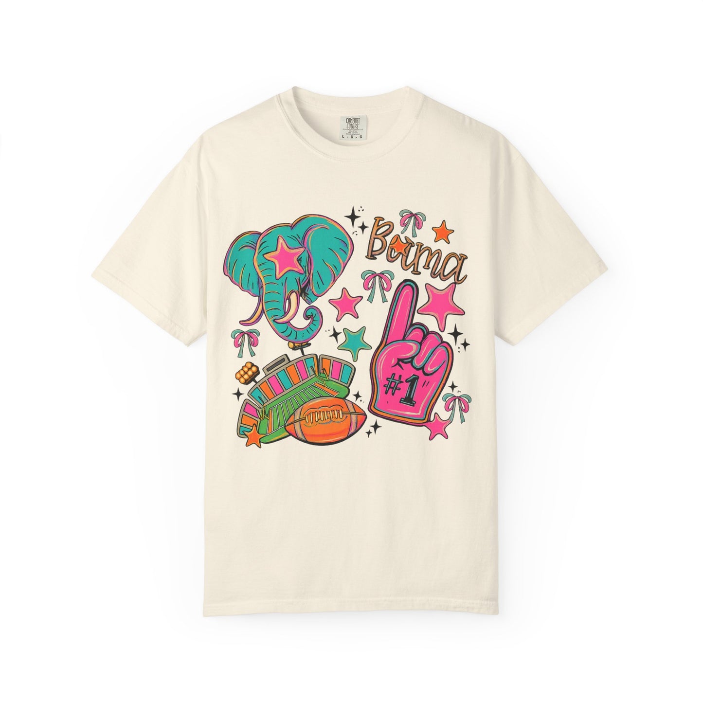 Preppy Neon Elephant Fan T-Shirt