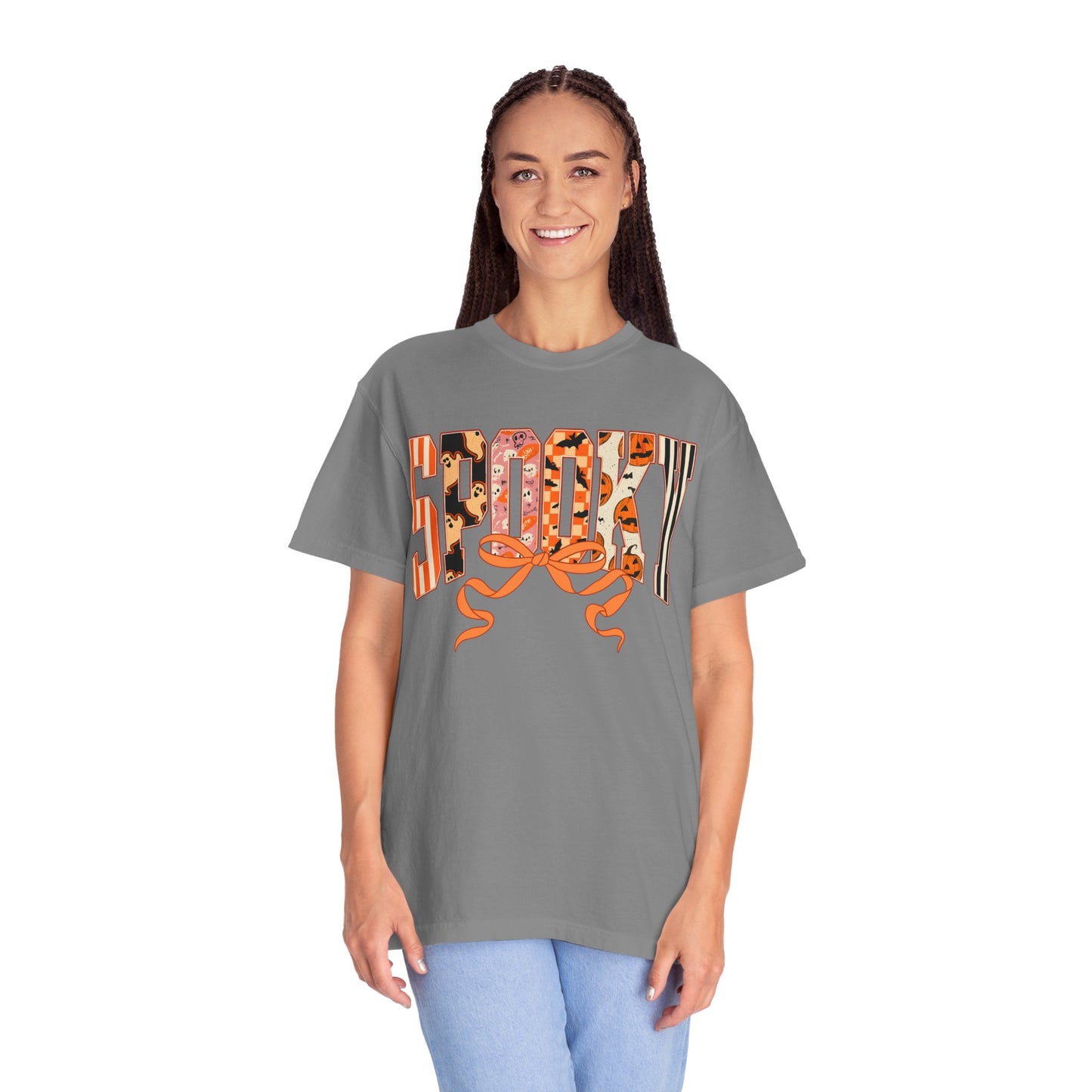 SPOOKY Bow Unisex Garment-Dyed T-shirt