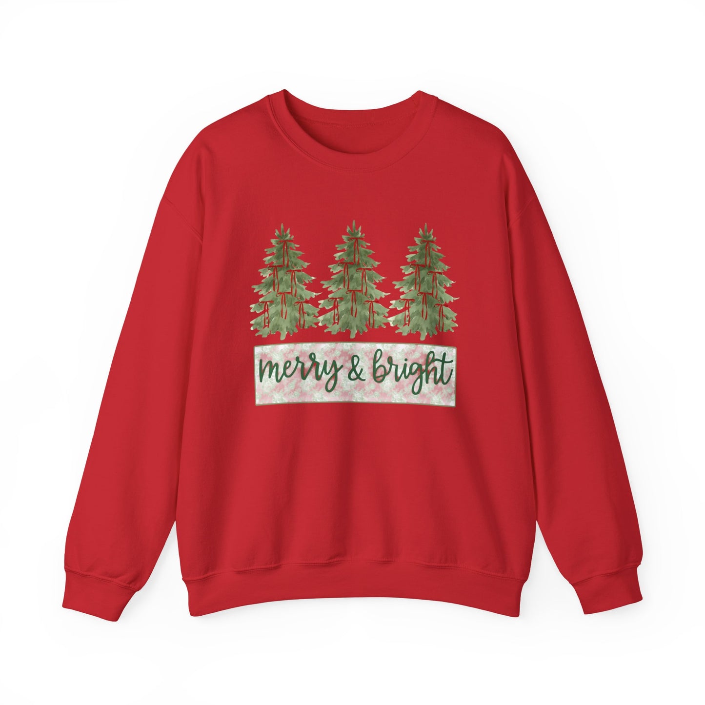 Merry & Bright Crewneck Sweatshirt | Cozy Holiday Gift, Unisex Apparel, Christmas Sweatshirt, Festive Fashion, Winter Wardrobe Essential