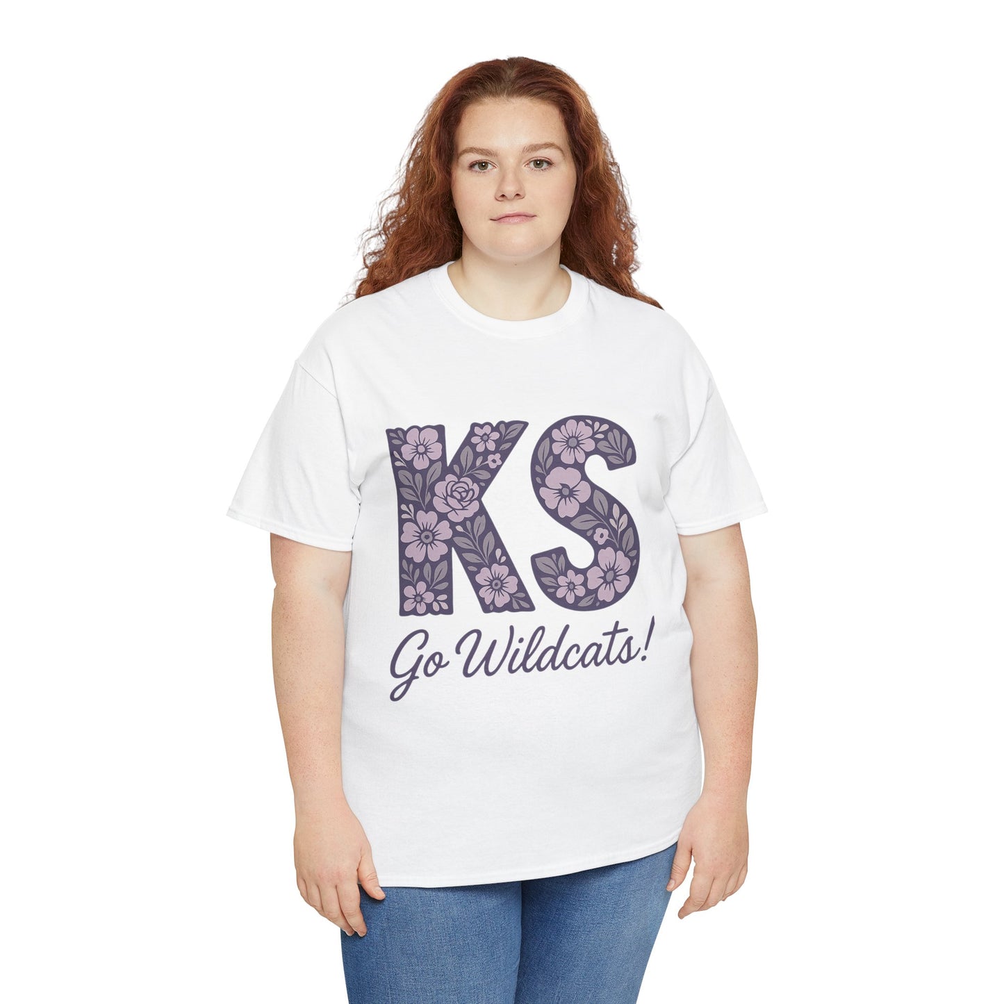 KS Floral Team Spirit Tee: Celebrate Kansas State Wildcats in Style, Perfect for Sports Events, Gifts, & Casual Wear
