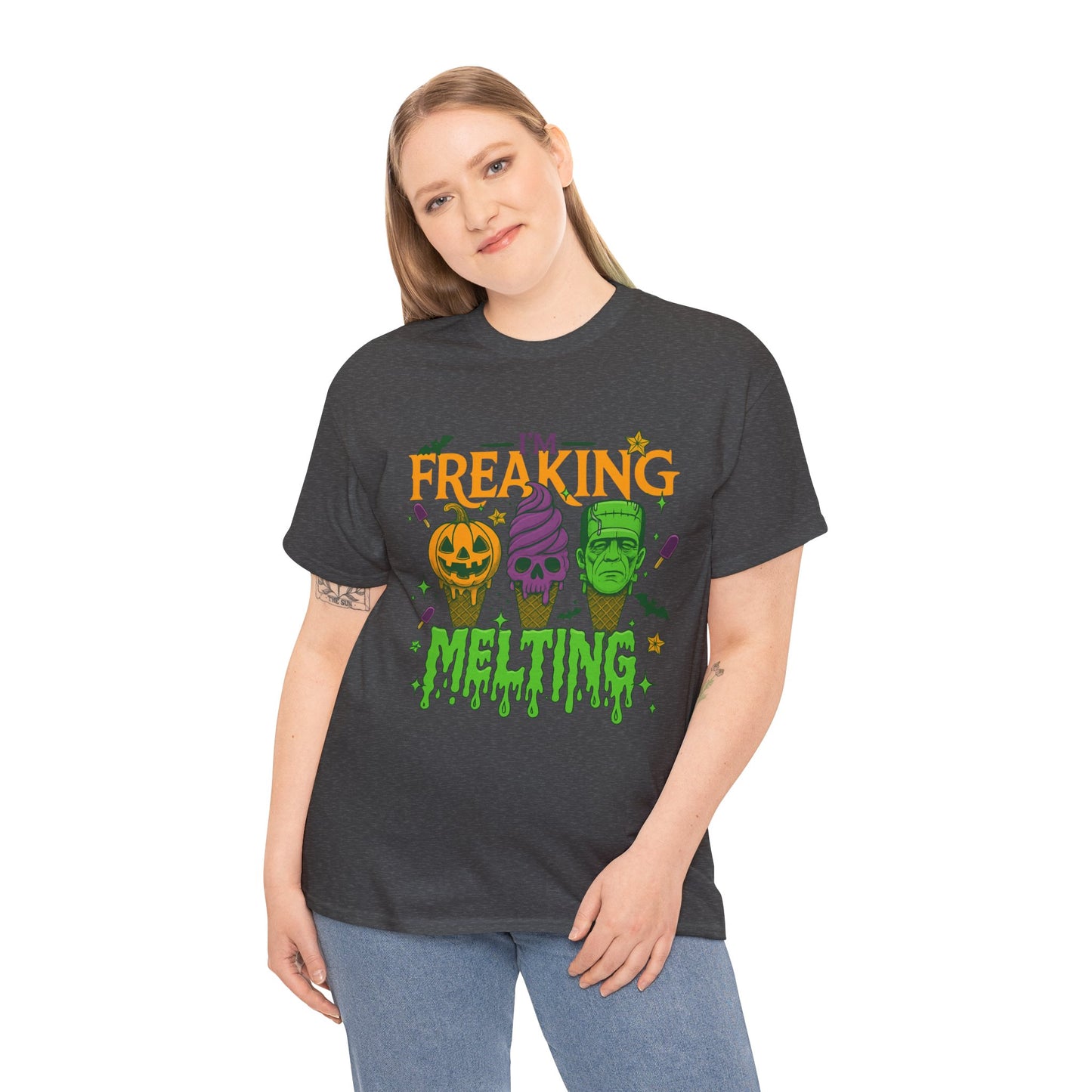 Halloween Unisex Heavy Cotton Tee, Fun Fall Shirt, Halloween Costume Top, Spooky Party Tee, Trick or Treat Apparel