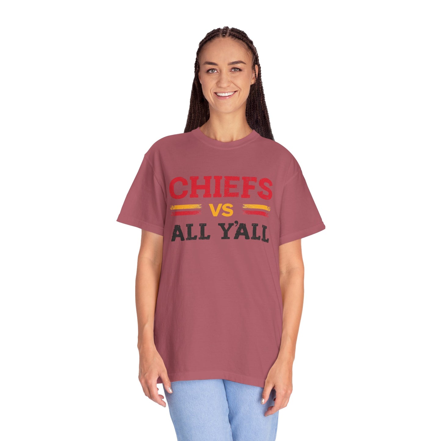 Game Day Humor T-Shirt, Chiefs vs All Y’all Tee, Sports Fan Gift, Unisex Shirt, Tailgate Party Apparel, Football Celebration Shirt