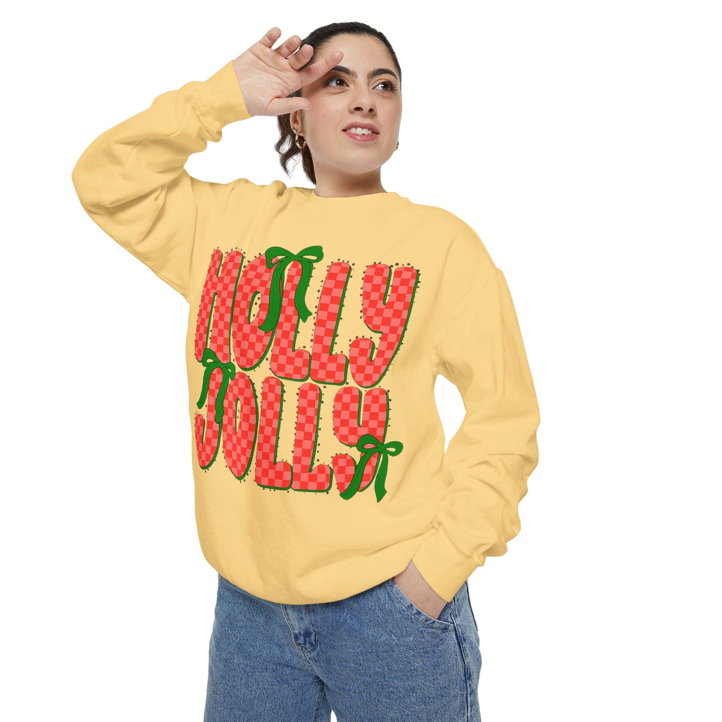 Holly Jolly Sweatshirt — Festive Christmas Holiday Pullover