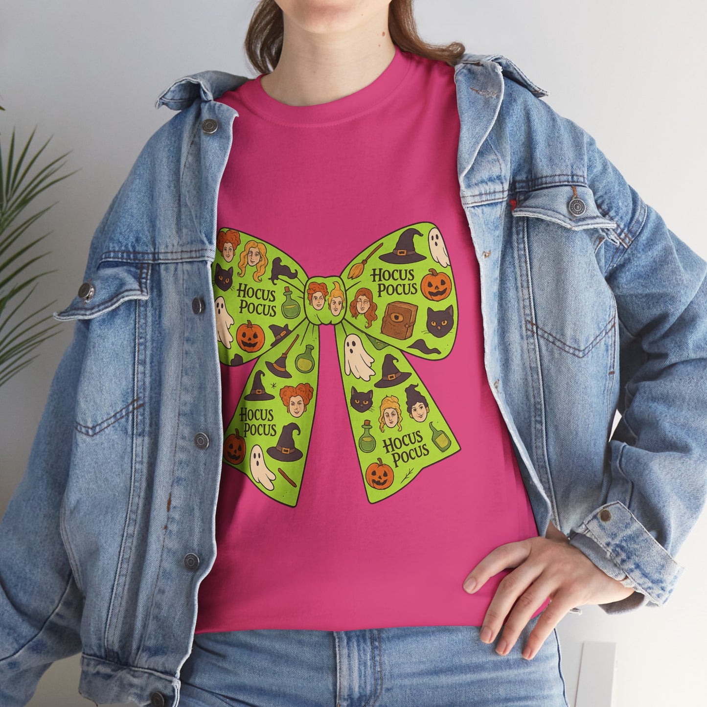 Halloween Graphic Tee, Spooky Season Unisex Shirt, Hocus Pocus Bow Tee, Autumn Style Shirt, Trick or Treat Apparel