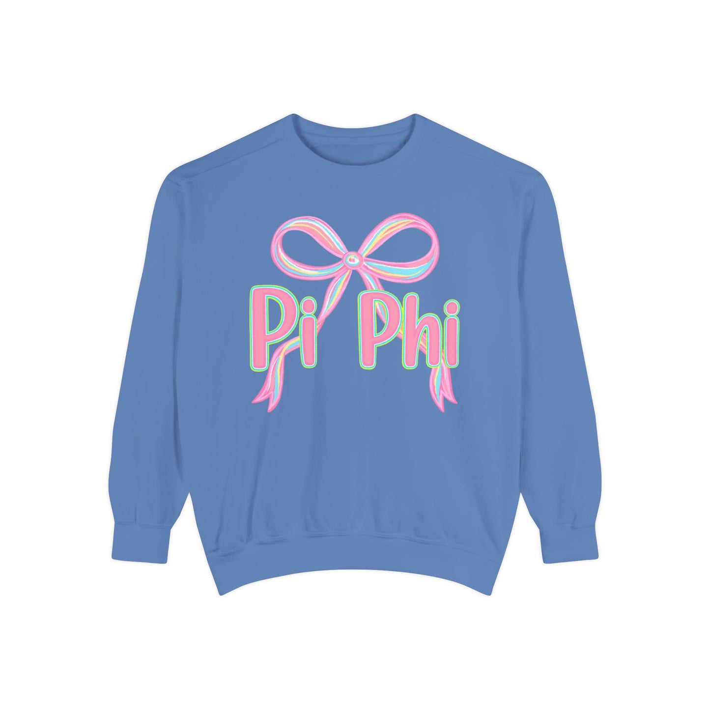 PiPhi Bow Unisex Sweatshirt, Cute Sorority Apparel, Comfortable Sweatshirt, Gift for Sorority Sisters, Soft Fashion Essentials