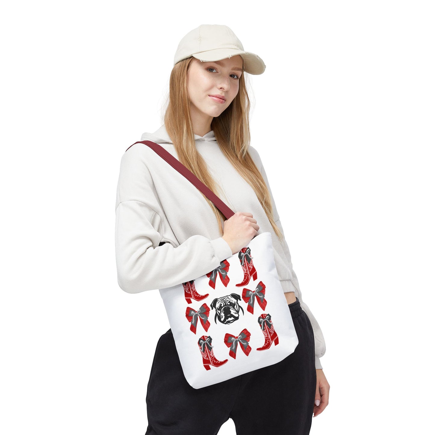 UGA Bulldogs Coquette Bow Tote Bag