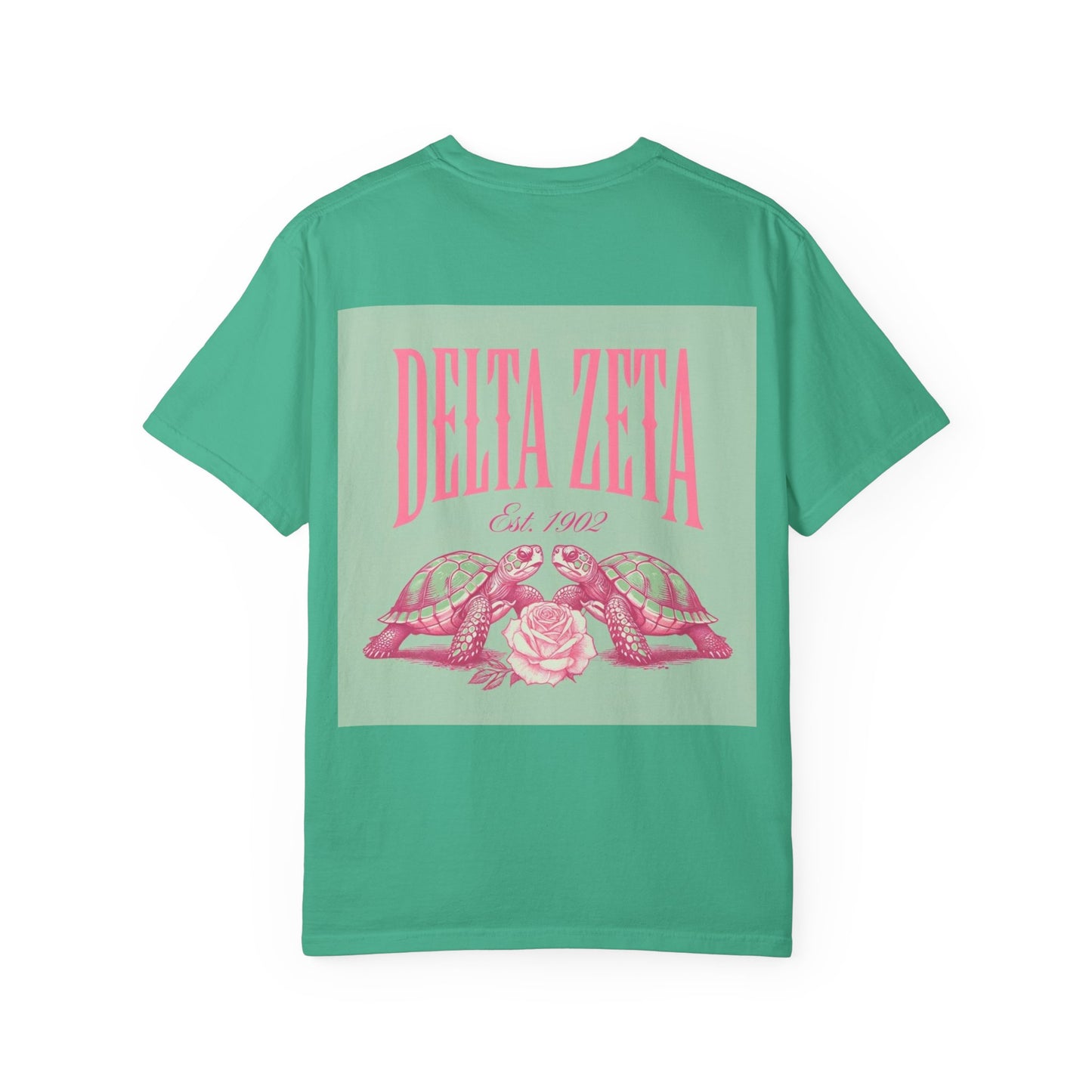 Delta Zeta Unisex T-Shirt, Sorority Shirt, Garment-Dyed Tee, Cute College Top, Sisterhood Apparel, Gift for Sorority Sisters