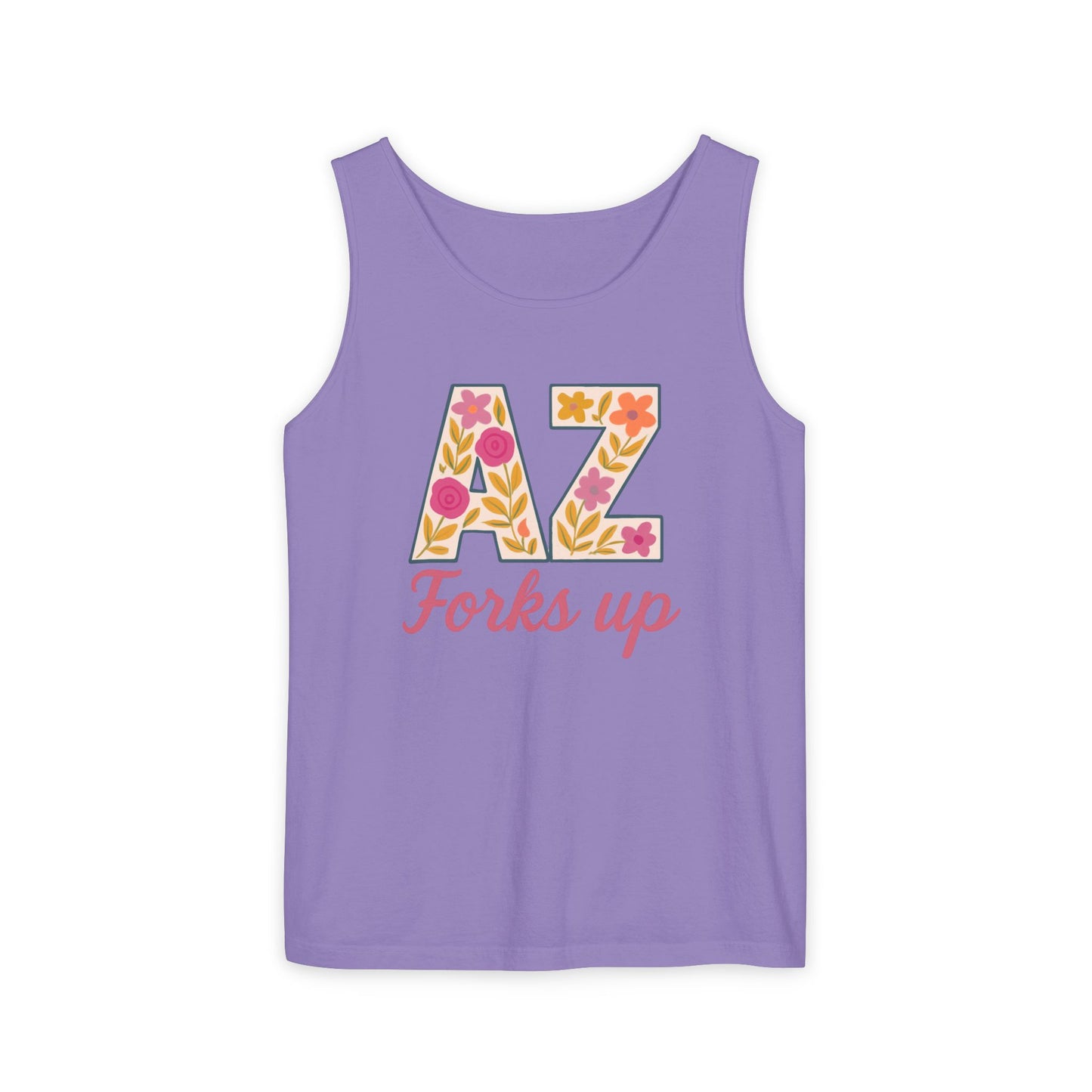 AZ Tank Top - AZ Forks Up Apparel, Summer Wear, Vacation Top, Travel Essentials, Gifts for Arizonans, Sun devils, comfort colors, graduation gift