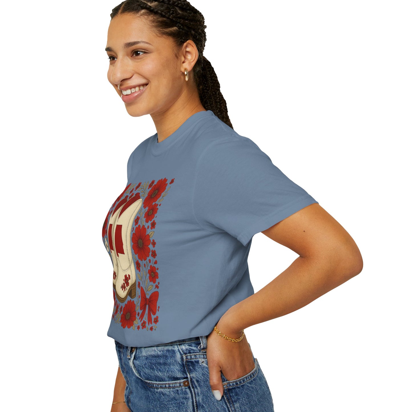 Vintage Cowboy Boots Floral Unisex T-shirt - Alabama Fan, Bama Game Day