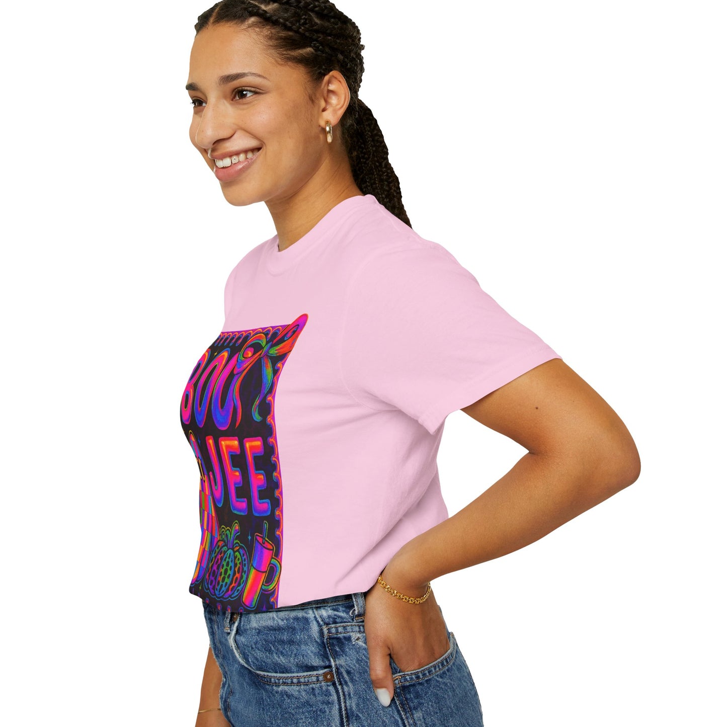 BOOJee Retro Comfort Colors, Garment-Dyed T-shirt, Colorful Graphic Tee, Unisex Streetwear, Fun Gift, Festival Fashion, Vegan Style