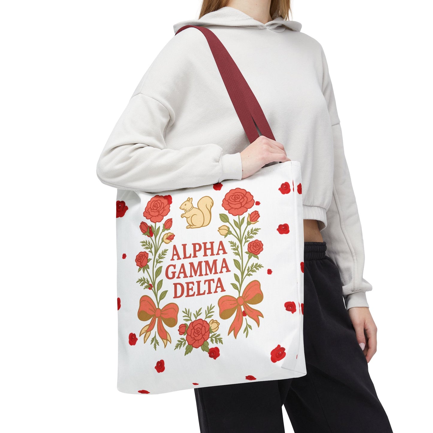 Floral Tote Bag | Alpha Gamma Delta Collection | Perfect for Sorority Events & Graduates
