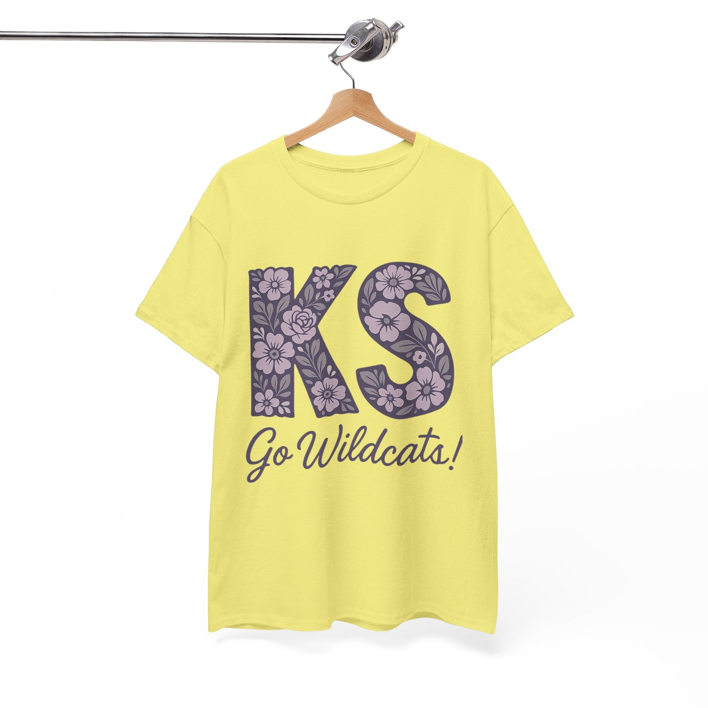 KS Floral Team Spirit Tee: Celebrate Kansas State Wildcats in Style, Perfect for Sports Events, Gifts, & Casual Wear