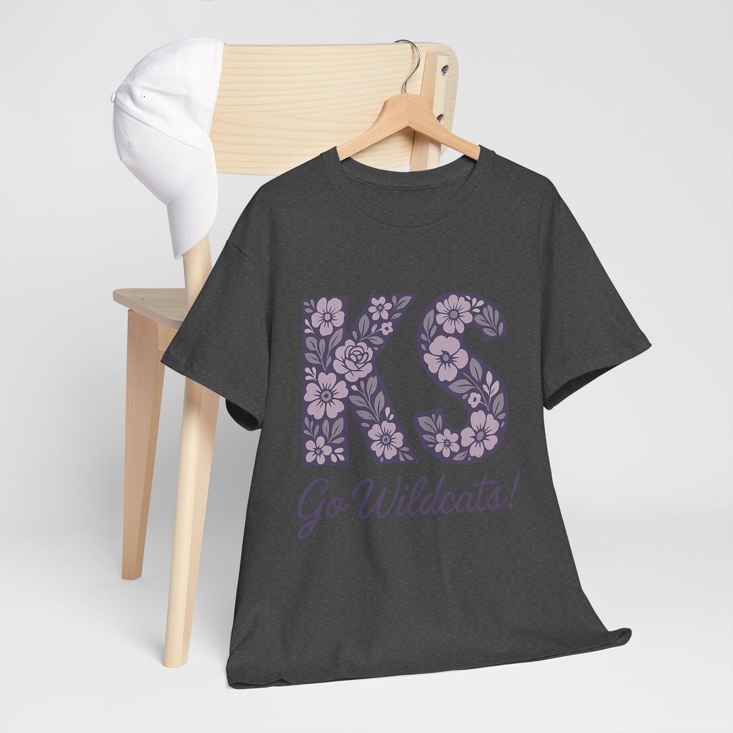 KS Floral Team Spirit Tee: Celebrate Kansas State Wildcats in Style, Perfect for Sports Events, Gifts, & Casual Wear