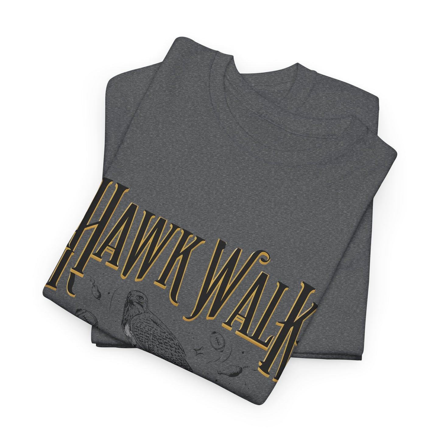 Hawk Walk Tailgate Tee, Unisex Cotton Shirt, Outdoor Event T-Shirt, Festival Wear, Bird Lover Gift, Sports Gathering Apparel