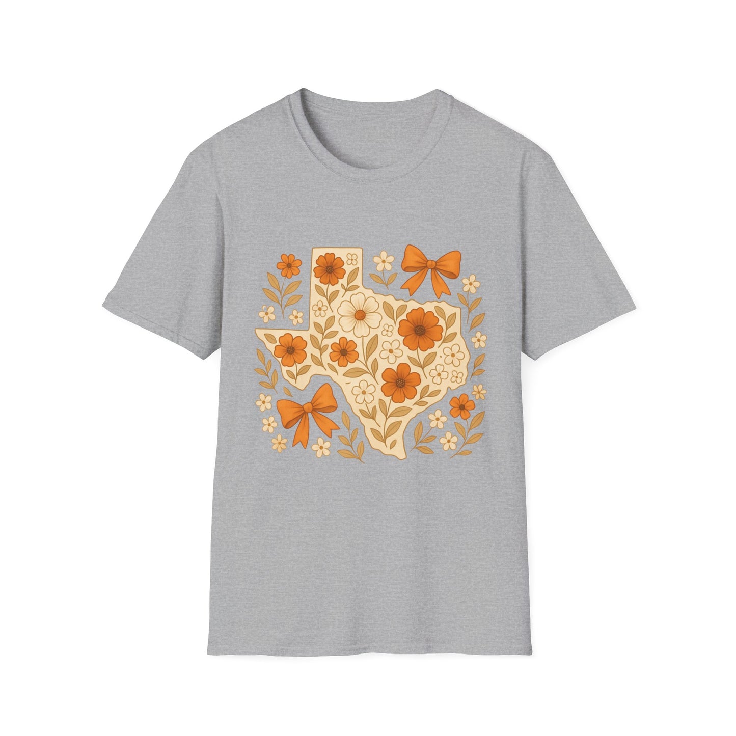 Texas Floral Unisex T-Shirt, Gift for Texans, Spring & Summer Wear, Festival Attire, Southern Charm Shirt