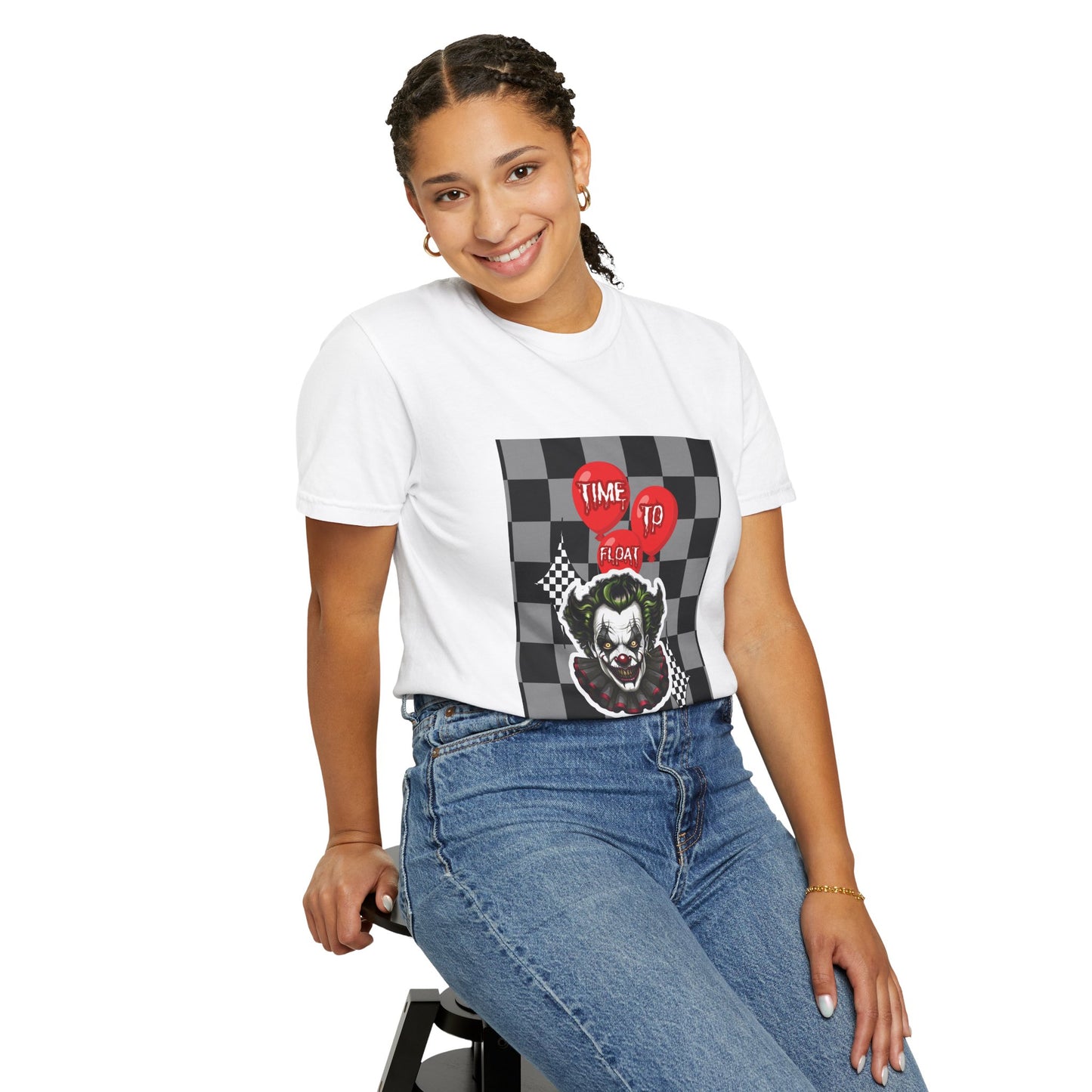 Creepy Clown Graphic T-Shirt, Halloween Costume Tee, Unisex Horror Shirt, Fun Gift for Fans, Graphic Novelty Wear, Casual Outfit