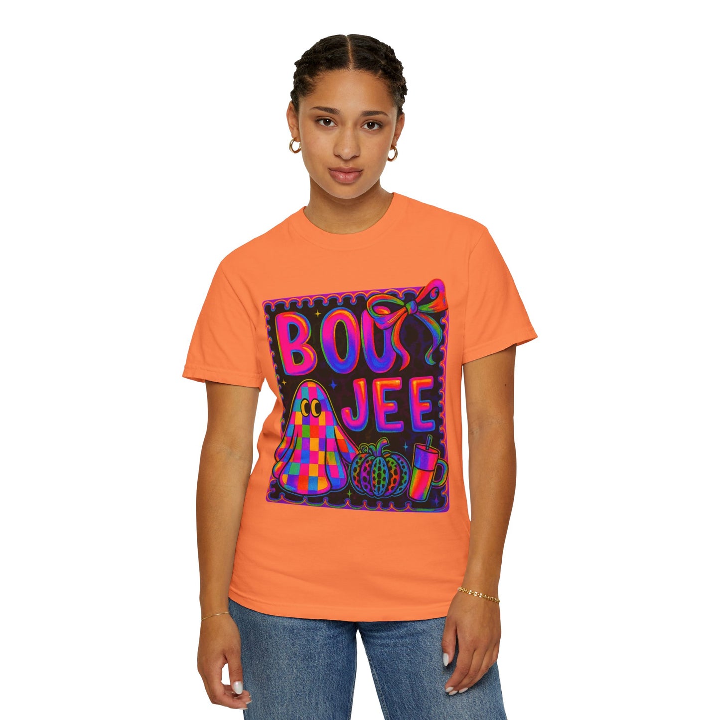 BOOJee Retro Comfort Colors, Garment-Dyed T-shirt, Colorful Graphic Tee, Unisex Streetwear, Fun Gift, Festival Fashion, Vegan Style