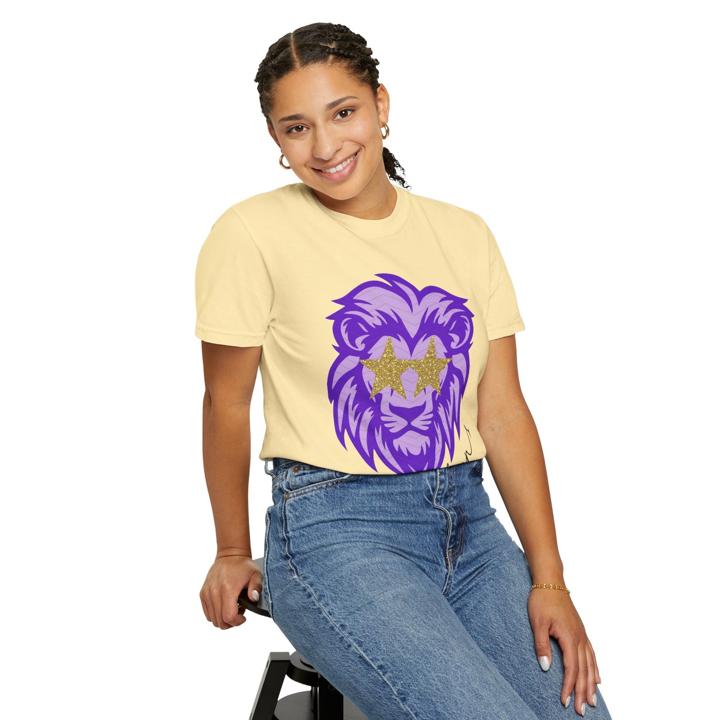 Purple Lion Graphic T-Shirt