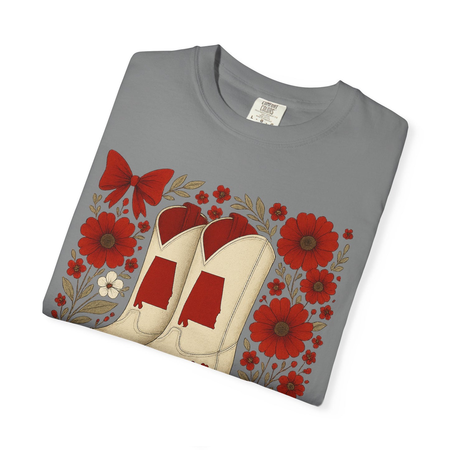Vintage Cowboy Boots Floral Unisex T-shirt - Alabama Fan, Bama Game Day