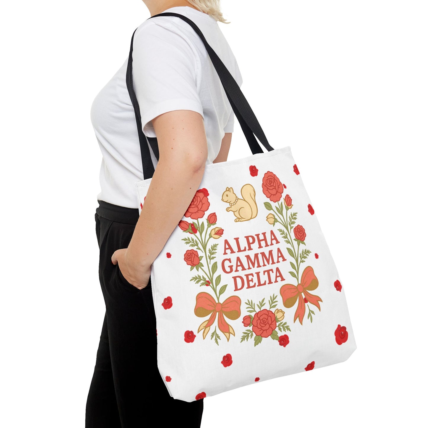 Floral Tote Bag | Alpha Gamma Delta Collection | Perfect for Sorority Events & Graduates