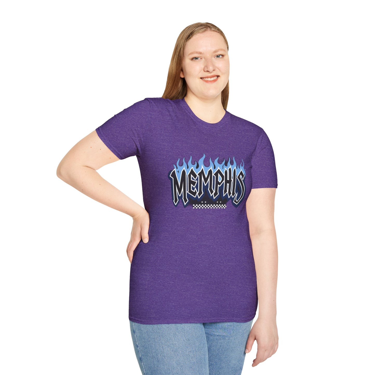 Memphis Flame Graphic T-Shirt, Unisex Tee, Casual Wear, Gift for Music Lovers, Summer Fashion, Graphic Design Shirt