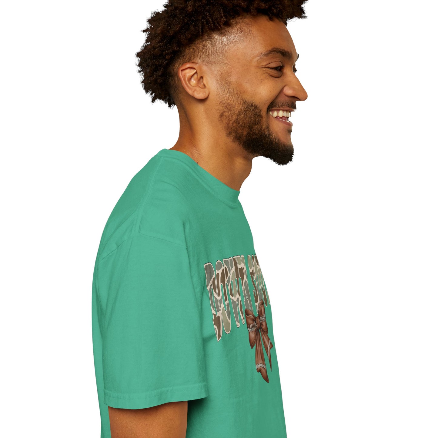 Camo Bow Graphic Tee - Trendy Apparel for Casual Outings and Birthdays